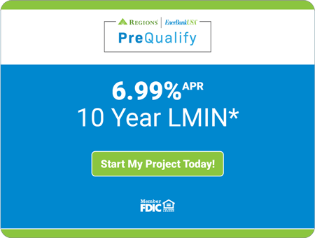 Enerbank PreQualify Logo - 6.99% APR 10 Year LMIN* - Start My Project Today - Member FDIC logo
